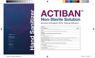 3785 mL Label (Actiban Logo)